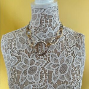 Elegant Gold and Silver Chain Necklace